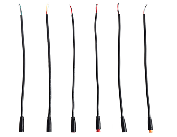 定制M6防水連接器電源線2345芯戶外電動(dòng)車公母插頭連接航空線