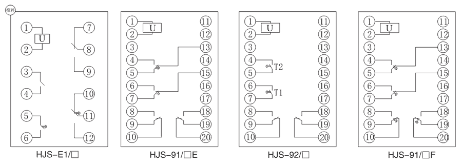 HJS-E1/1內(nèi)部接線(xiàn)圖